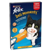 Felix Deli Moments Liquid Snacks with Chicken - течно лакомство за котки с пилешко месо 4 х 10 гр